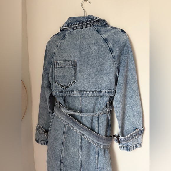 Avec Les Filles Denim relaxed Trench Coat - Picture 6 of 6